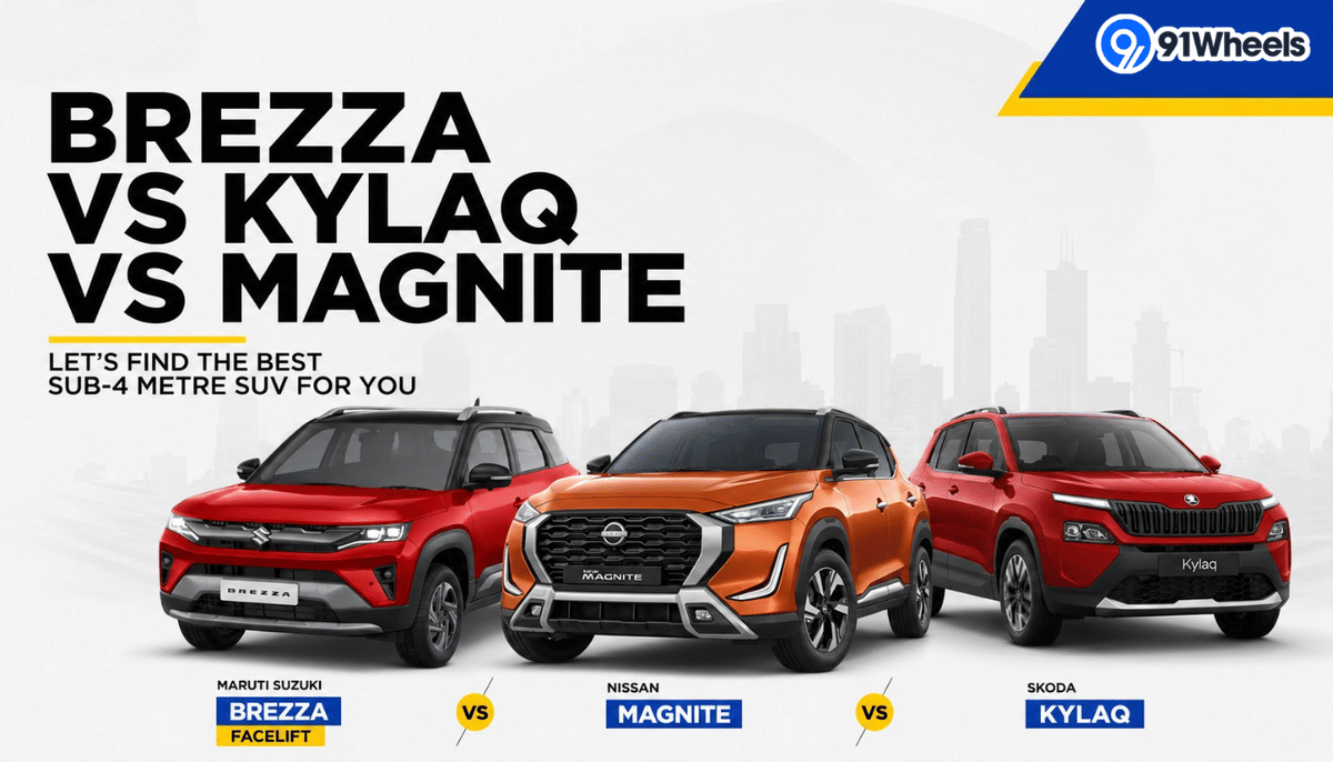 Maruti Brezza Facelift Vs Skoda Kylaq Vs Nissan Magnite: Let's Find the Best Sub-4 Metre SUV for You Maruti Brezza Facelift Vs Skoda Kylaq Vs Nissan Magnite: Let's Find the Best Sub-4 Metre SUV for You
